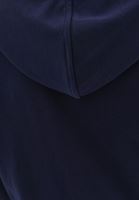 Women Navy Hooded Cardigan with Zipper Detail