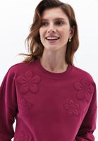 Women Pink Oversize Crew Neck Swearshirt