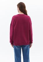 Women Pink Oversize Crew Neck Swearshirt