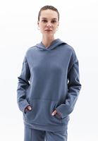 Women Grey Hooded Sweatshirt