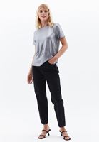 Women Black Ultra High Rise Momfit Pants