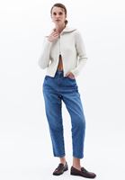 Women Blue Ultra High Rise Mom-fit Pants