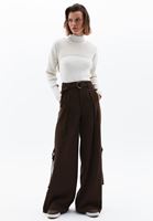 Women Cream Boat Neck Crop Sweater