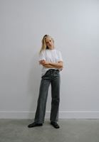 Women Grey High Rise Straight Fit Denim Pants