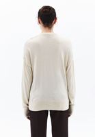 Women Brown Cashmere Blended Crew Neck Sweater