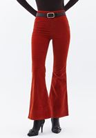 Women Orange Ultra High Rise Flared Pants