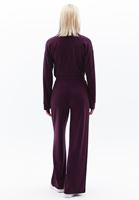 Women Purple High Rise Straight Fit Pants