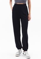 Women Black High Rise Jogger Pants