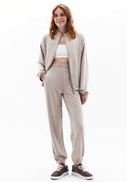 Women Beige High Rise Jogger Pants