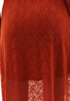 Women Orange High Rise Asymmetrical Cut Skirt