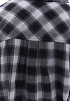 Women Black Oversize Plaid Shirt