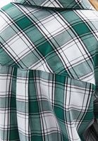 Women Green Oversize Plaid Shirt