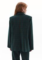 Women Mixed Boyfriend Plaided Blazer