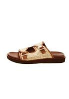 Women Brown Sandals with Buckle Detail