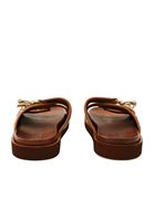 Women Brown Sandals with Buckle Detail