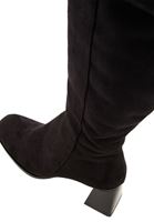 Women Black Suede Knee High Boots