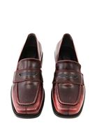 Women Bordeaux Vegan Leather Loafer