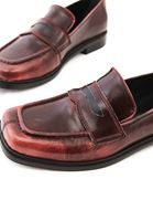 Women Bordeaux Vegan Leather Loafer