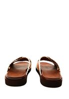 Women Brown Mules with Strap Details