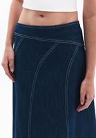 Women Navy Ultra High Rise Skirt with Asymmetrical Cut