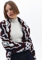 Women Mixed Jacquard Cardigan