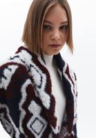Women Mixed Jacquard Cardigan