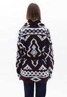 Women Mixed Jacquard Cardigan