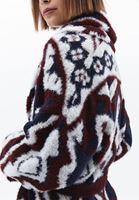 Women Mixed Jacquard Cardigan
