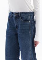 Women Blue Mid Rise Barrel Fit Denim Pants