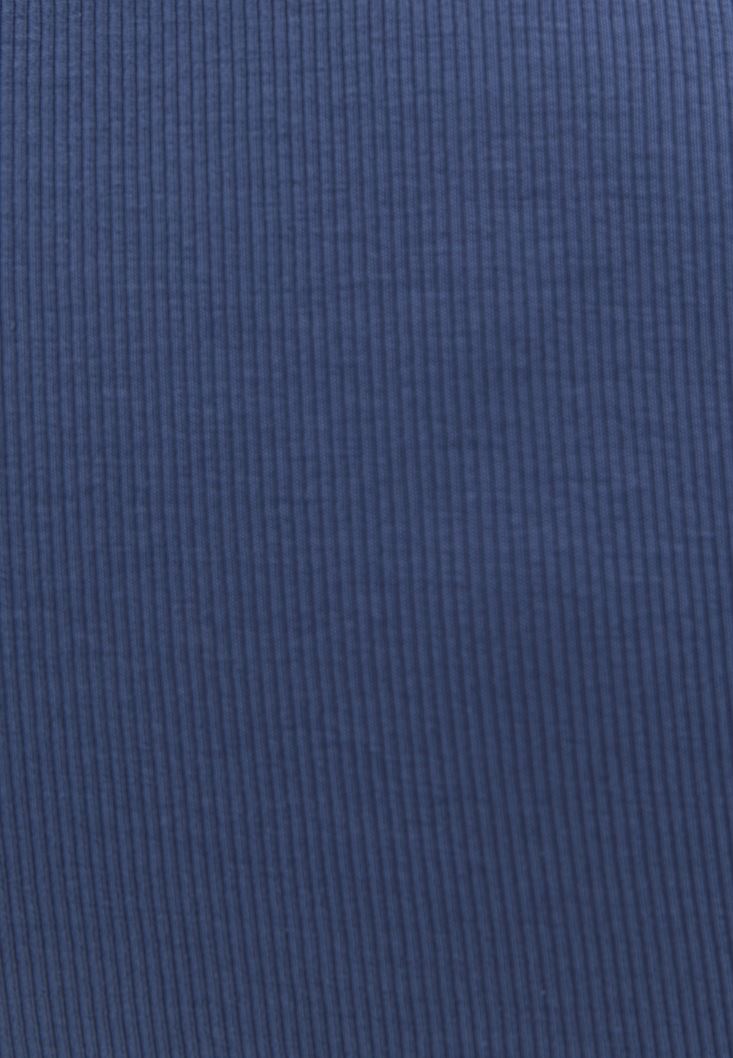 Women Blue High Neck Tshirt with Long Sleeves