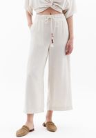 Keten Culotte Pantolon ve Bluz Kombini