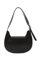 Women Black Baguette Bag with Buckle Detail