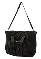 Women Black Tote Bag with Strap Detail