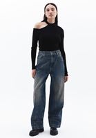 Women Blue Mid Rise Baggy Fit Pants