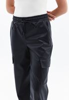 Women Black High Rise Vegan Jogger Pants