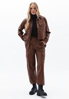 Women Brown High Rise Vegan Jogger Pants