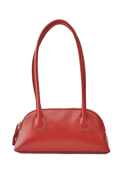 Red Baguette Bag with Long Strap Online Shopping | OXXOSHOP