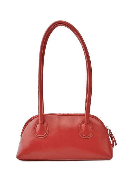 ★haag★ a baguette bag (red) Red Baguette Bag with Long Strap Online Shopping | OXXOSHOP