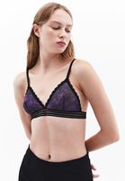 Women Mixed Bralette with Tulle Detail