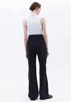 Women Black Ultra High Rise Bootcut Pants