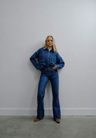 Women Navy Ultra High Rise Bootcut Pants