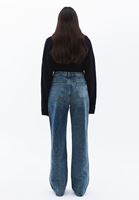 Women Blue Ultra High Rise Bootcut Pants