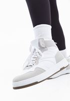 Women White Thick Sole Sneakers