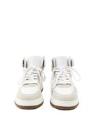 Women White Thick Sole Sneakers