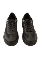 Women Black Sneakers with High Sole