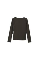 Women Green Square Neck Tshirt with Long Sleeves