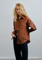 Women Brown Oversize Shirt