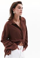 Women Brown Oversize Shirt