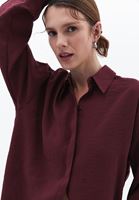 Bayan Bordo Oversize Gömlek ( MODAL )