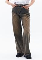 Women Brown Mid Rise Washed Denim Pants